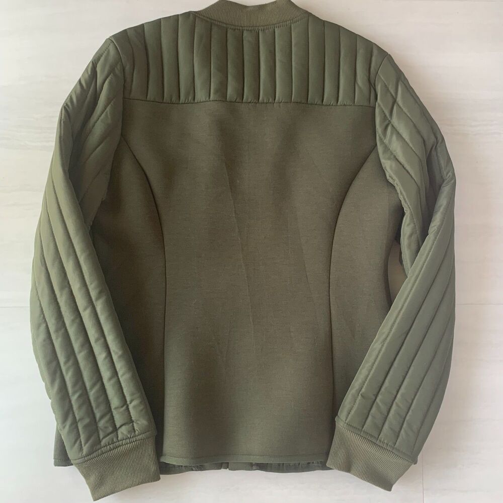 Fabletics Womens Pisa Puffer Jacket Olive Green Athleisure Sz Large Tech - Picture 6 of 13